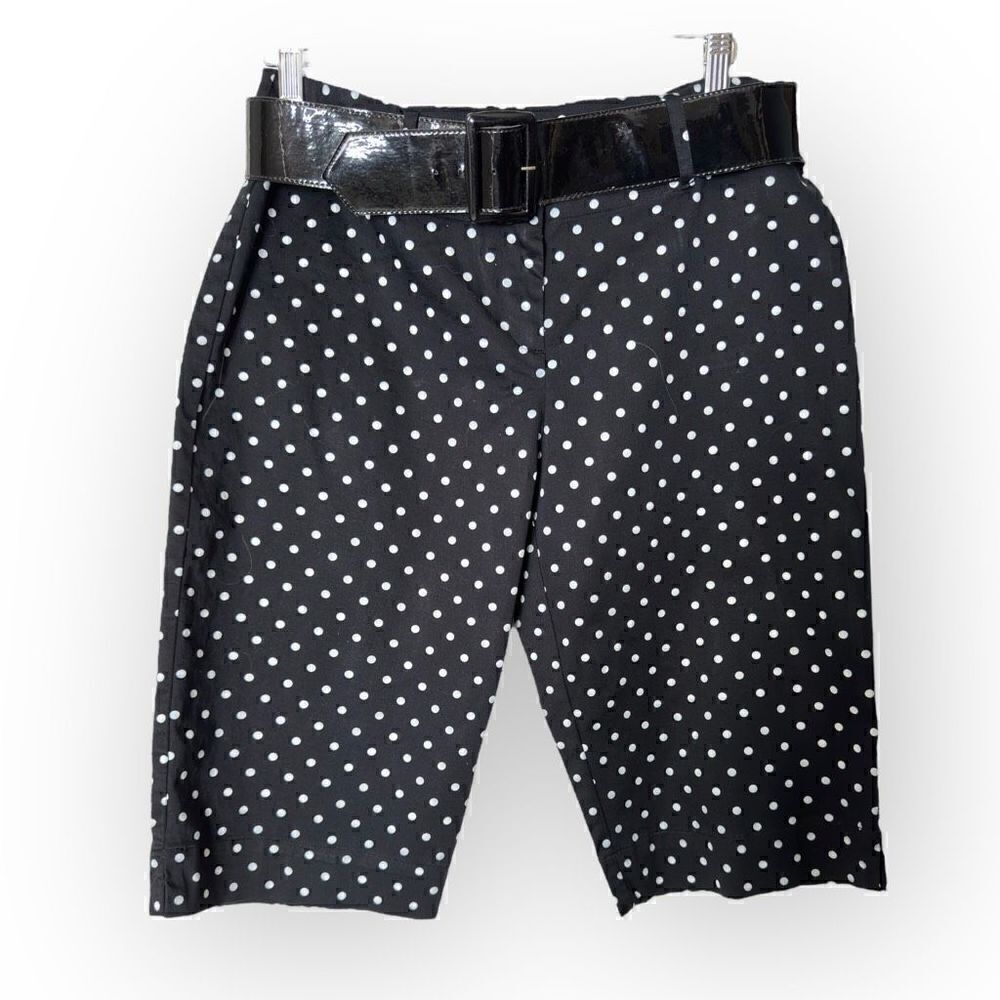 Sunny Leigh black with white polka dots Capri Size 10